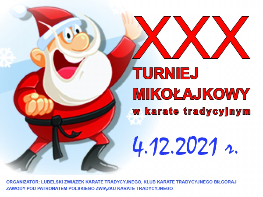 XXX Turniej Mikołajkowy w Karate Tradycyjnym (04.12.2021r., Biłgoraj)
